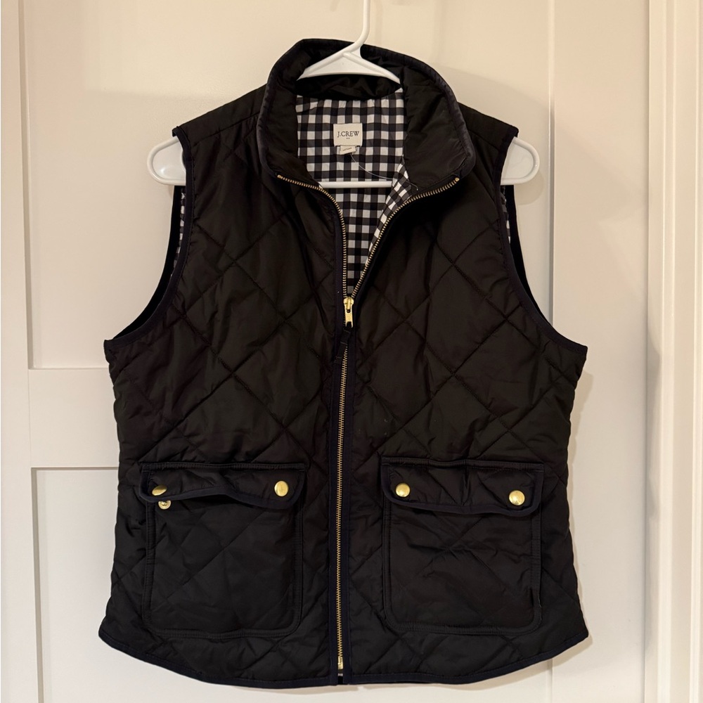 J.Crew Black Quilted Vest